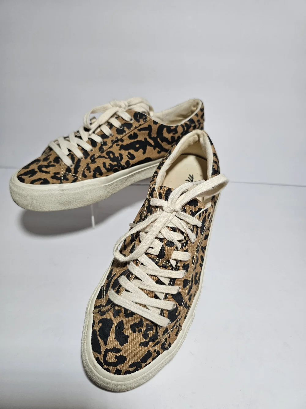 Madewell Women's Leopard Print Canvas Sneakers - Tan/Black